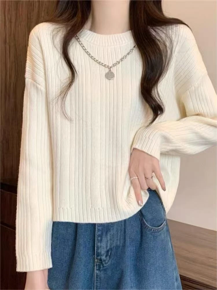 （051~100）女秋冬爆款针织毛衣打底外套长袖