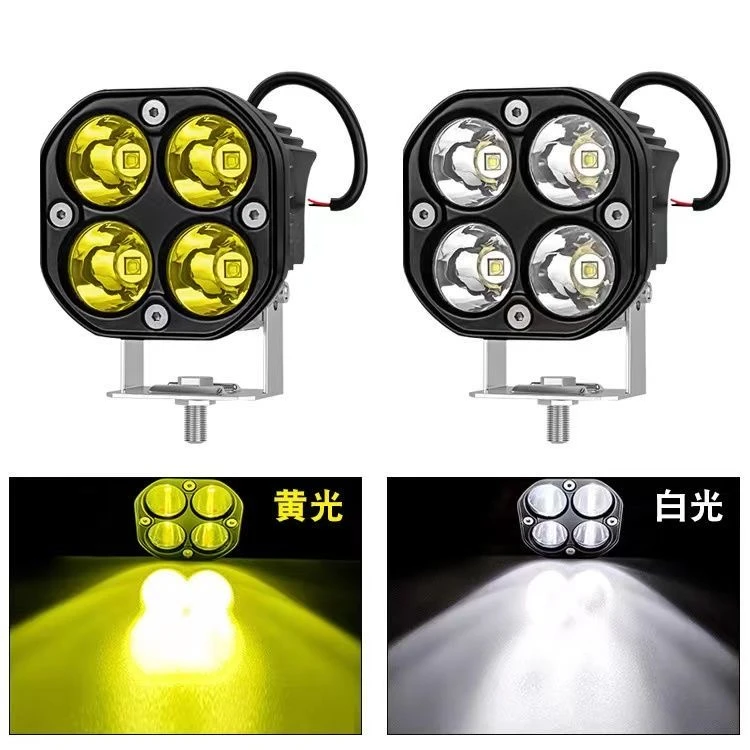 汽车LED工作灯40W射灯越野车改装摩托车车灯工程辅助灯a柱强光
