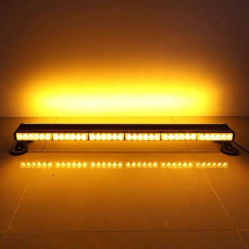 车载长排闪灯12v24v通用汽车吸顶警示工程车救援车黄色led作业灯
