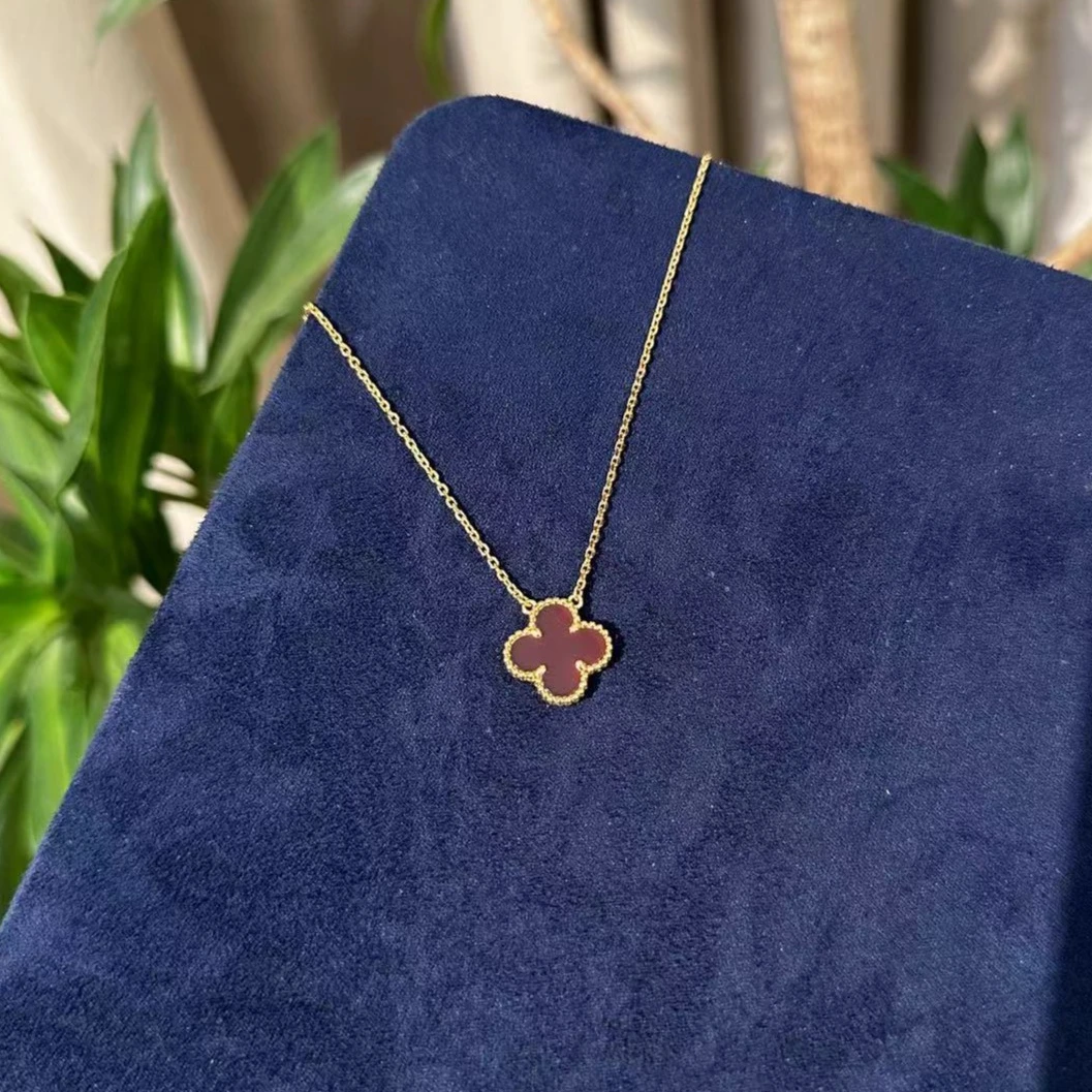 链子925银 《月亮家》经典单花四叶草幸运草造型轻奢项链