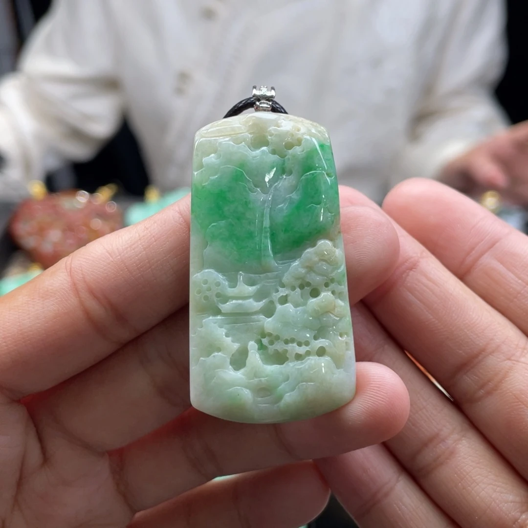 翡翠颈饰未镶嵌代编织