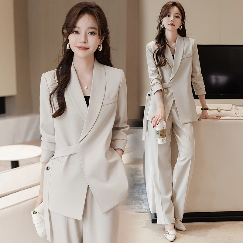 休闲西装外套女春秋2024新款气质女神范高级感职业装高端西服套装