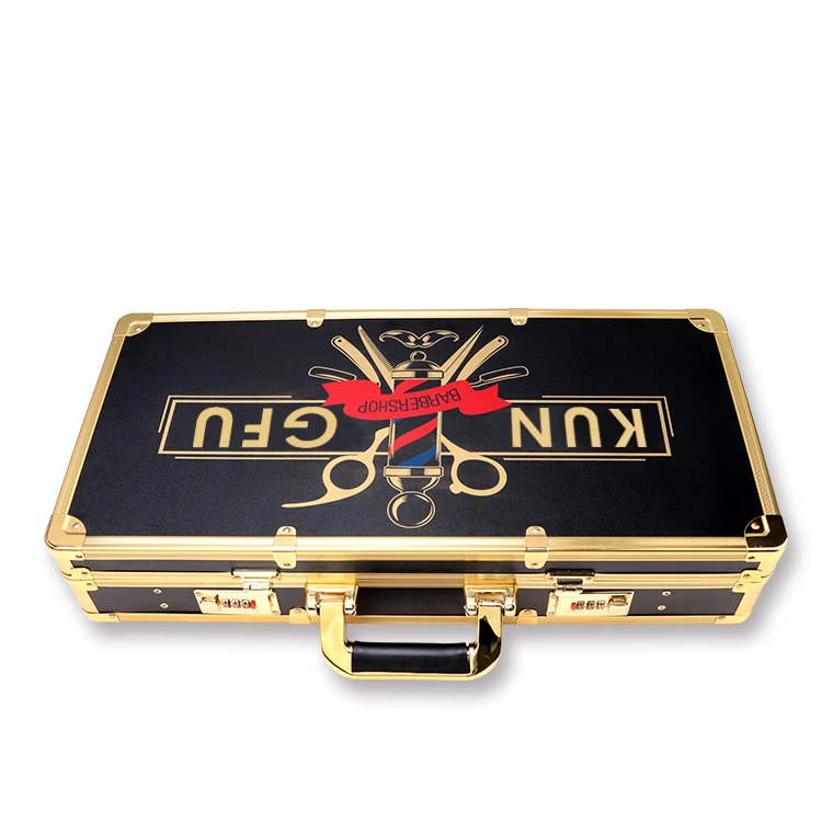 美发工具箱发型师专用大容量铝合金密码锁手提箱发型师剪刀收纳盒