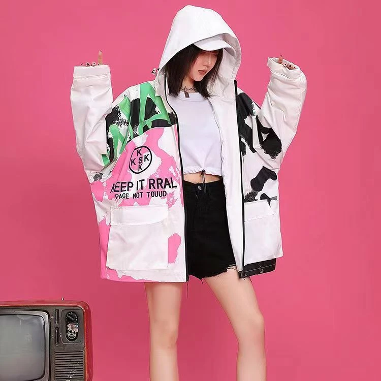 (3系列）（非图片款）夏季宽松均码印花通勤潮流百搭裙美式休闲外套