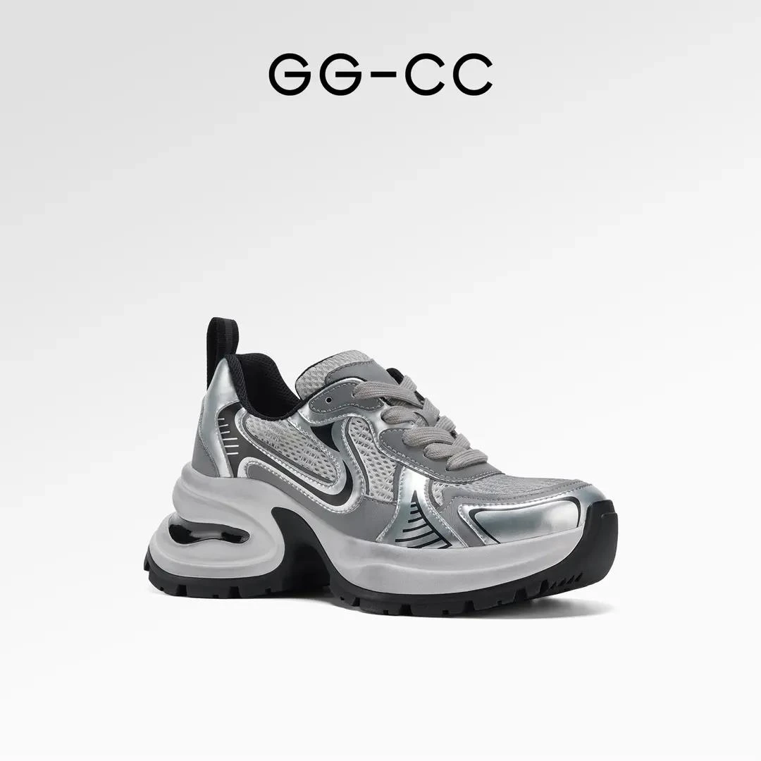 明星同款】GGCC同款月落星河百搭时尚老爹鞋女2023秋冬新款运动鞋