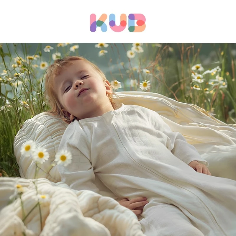 KUB可优比宝宝睡袋儿童防踢被春秋款蚕丝婴幼儿睡衣分腿四季通用