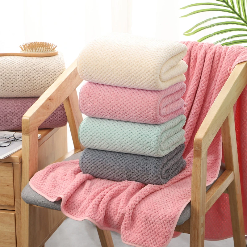 【宠粉大浴巾】馨织图-菠萝格蜂窝浴巾柔软加厚吸水速干亲肤 AR