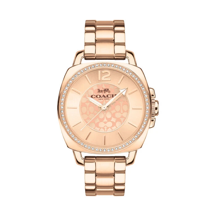 COACH/蔻驰【清仓】玫瑰金色镶钻钢链女士腕表14503142 34mm