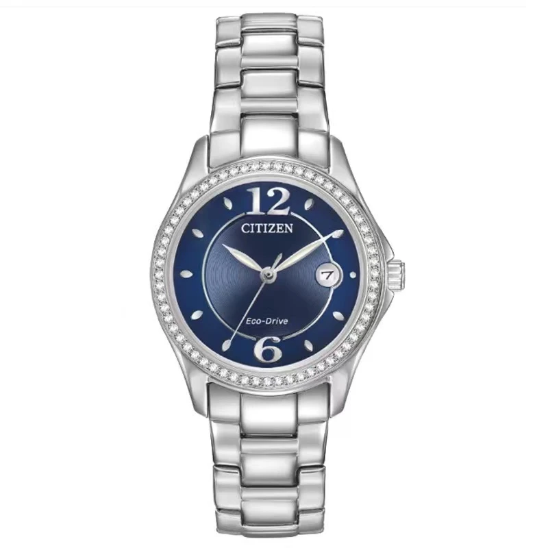 Citizen/西铁城 光动能蓝镶晶女款腕表【清仓】FE1140-86l  29mm