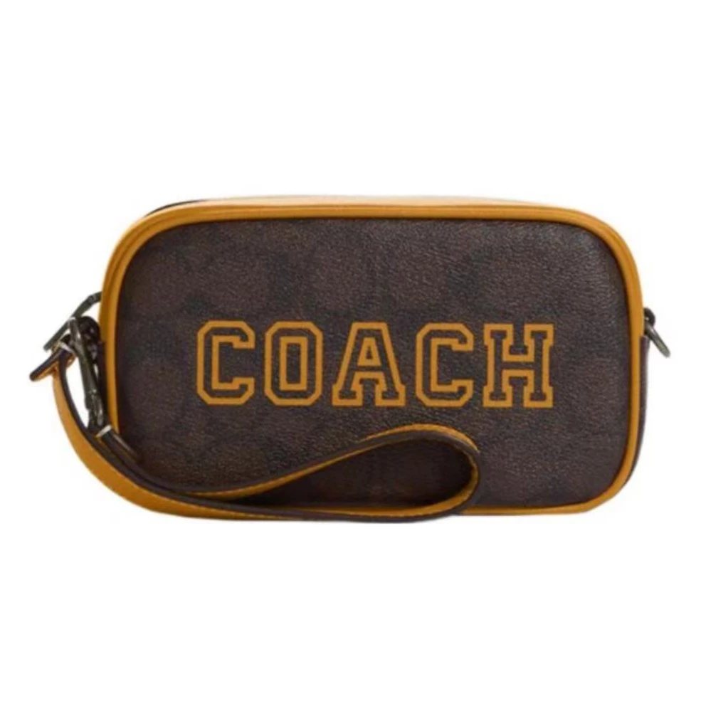 COACH/蔻驰 老花拼黄VARSITY手拿腕包78318（18x10x5）