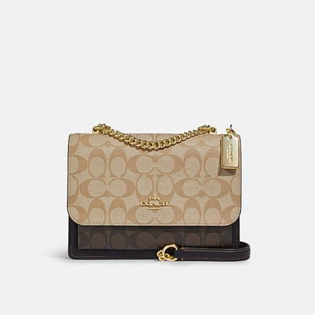 COACH/蔻驰 咖拼色经典标志KLARE斜挎包【清仓】78059（21.5x16x7）