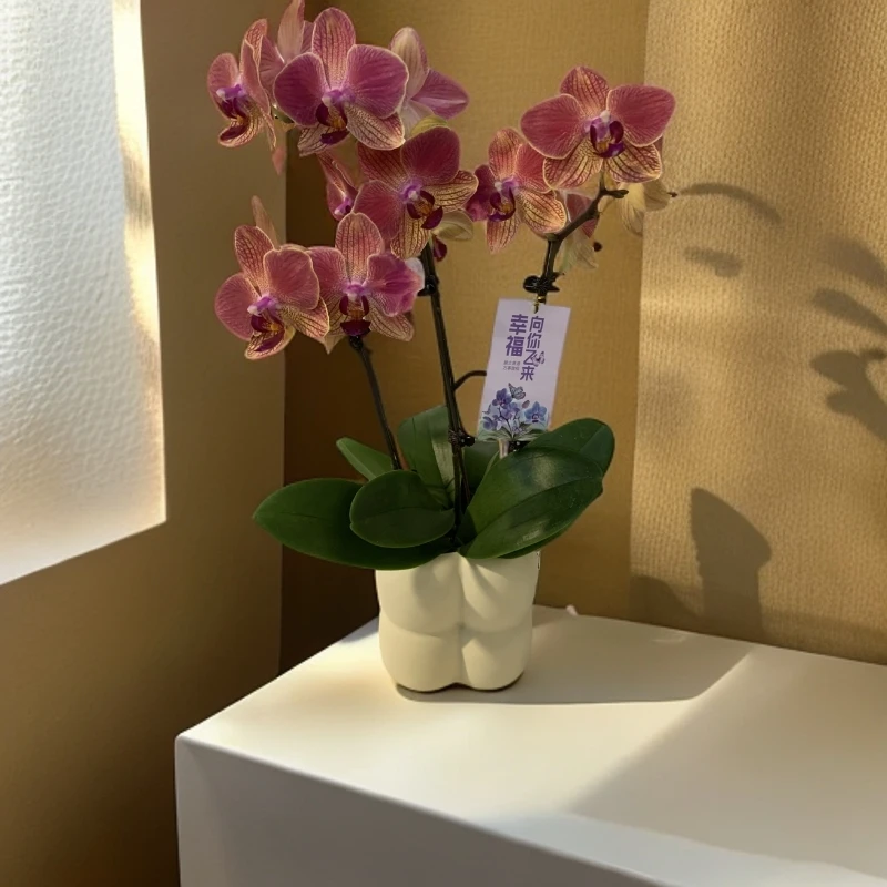 鲜花【妈妈加油】蝴蝶兰室内种植观赏送礼带花发货