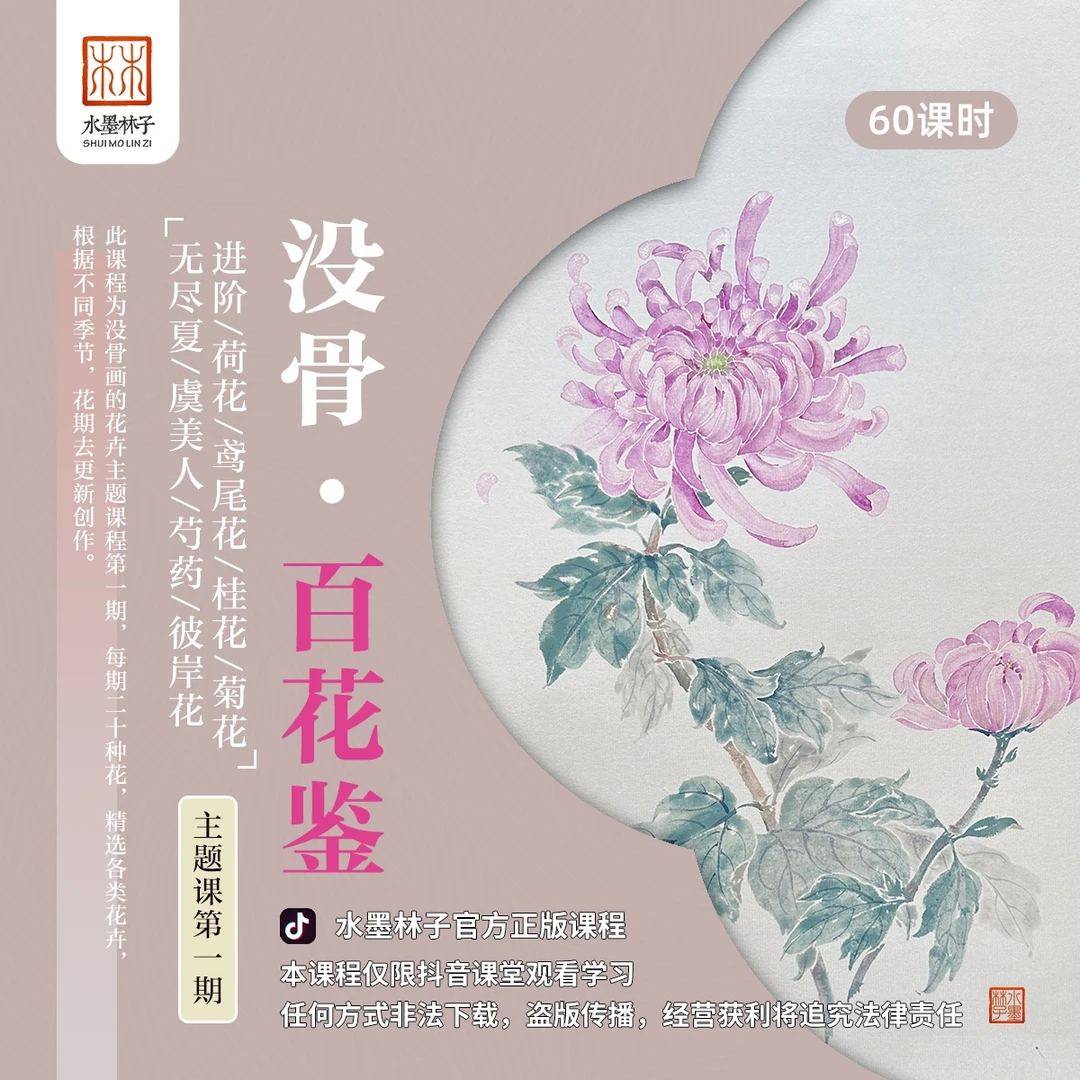 【安卓】《没骨百花鉴》（进阶）点评没骨画绘画课程