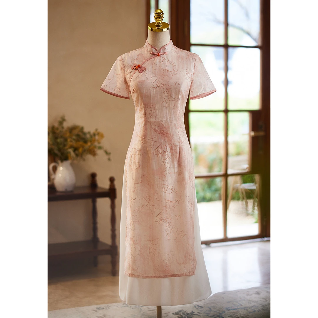 婳姬夫人《烟罗奥黛》2024新款夏季新中式改良年轻款少女中国风旗袍