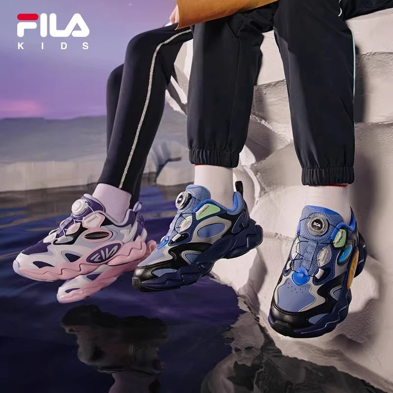 【斐乐儿童】2023年冬季革面新精灵儿童时尚经典复古跑鞋K15341110