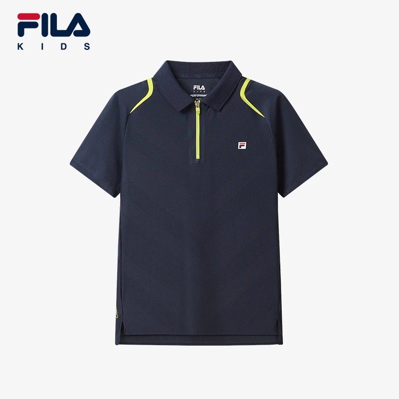 【斐乐儿童】2024年夏季新款男中大童运动透气短袖POLO衫K12B433111