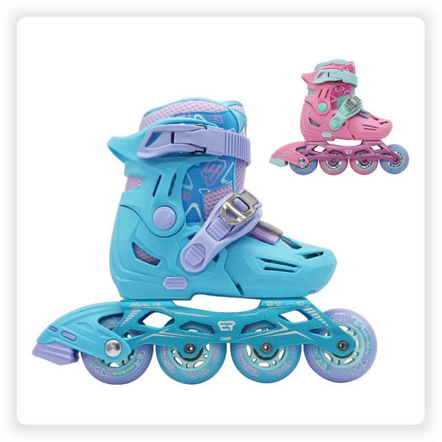 赛伽-v6儿童入门基础轮滑鞋 马卡龙配色