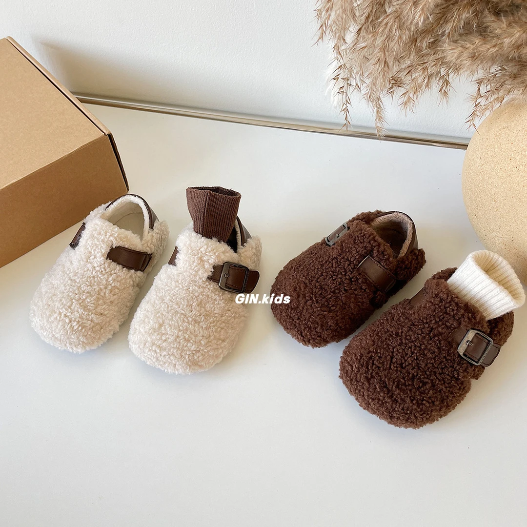 冬款时尚女宝宝棉鞋冬季新款女童鞋子小童保暖学步鞋加绒百搭