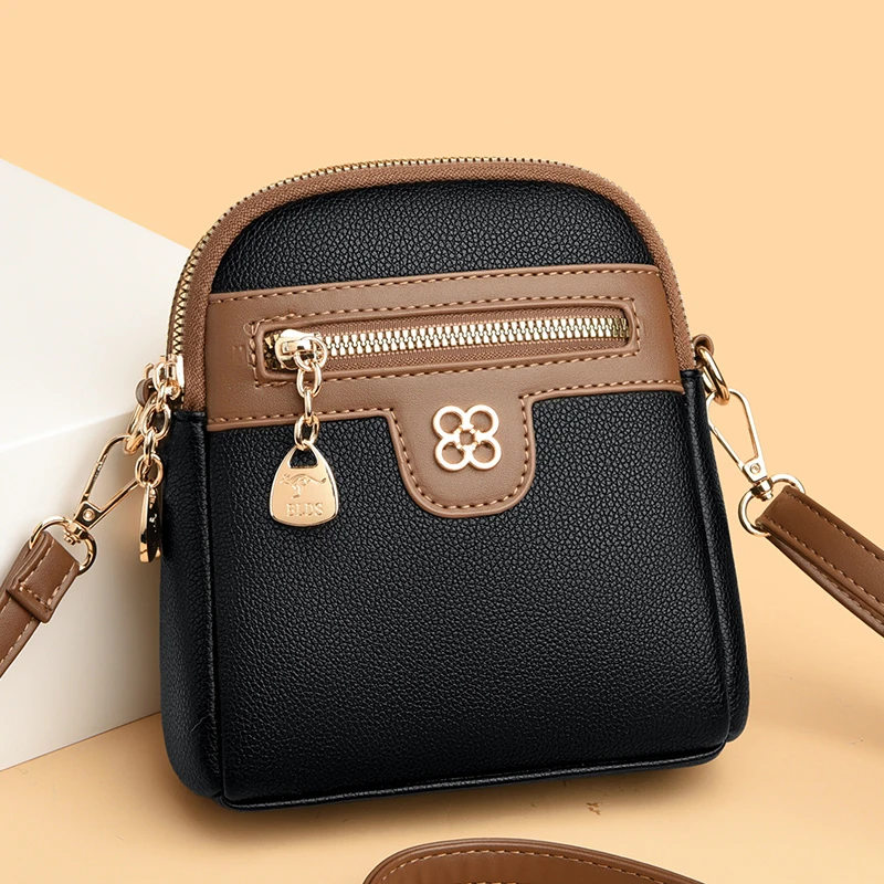 真皮小挎包轻奢定制迷你手机包2024新款休闲百搭单肩包女士斜挎包