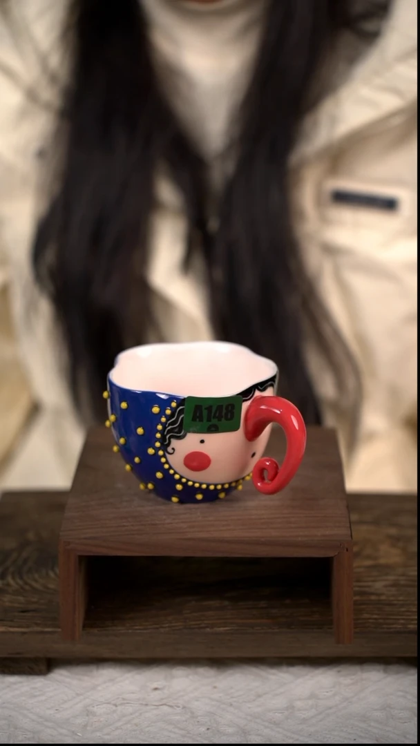 【闪购商品】陶瓷杯蓝鼻子刺刺杯148