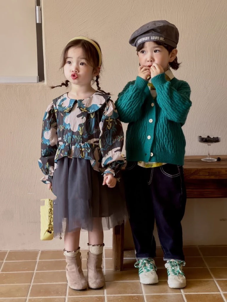 女宝洋气韩版公主时尚复古秋装长袖