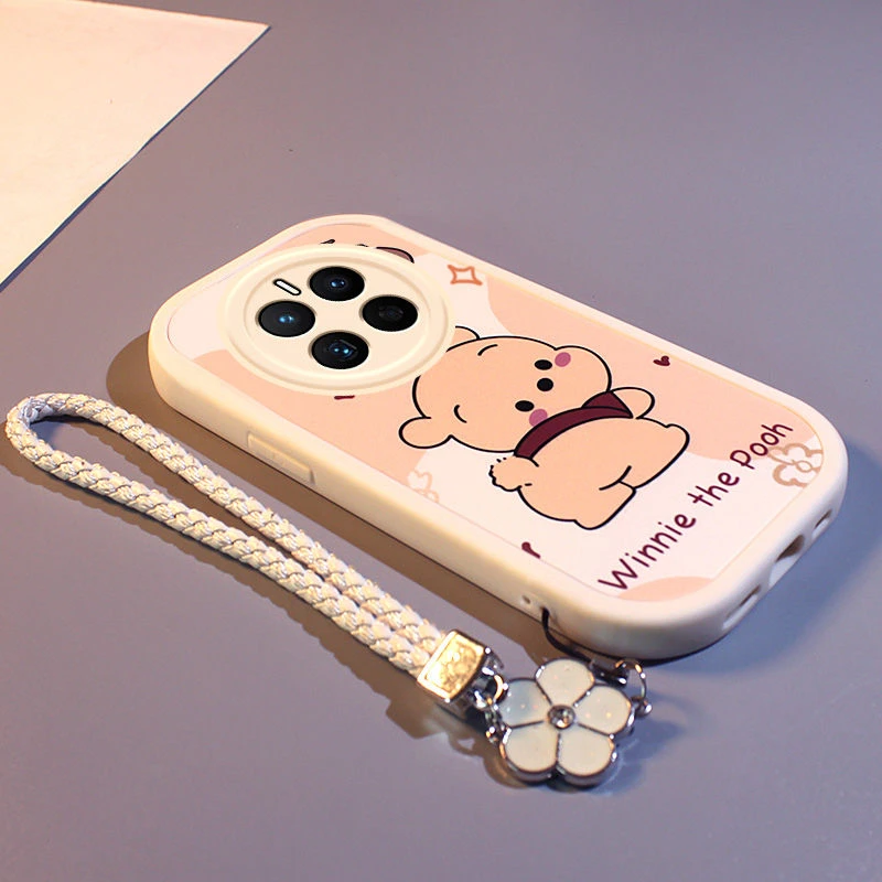 推拉窗小熊华为mate50手机壳防摔卡通可爱mate40pro曲面屏保护壳