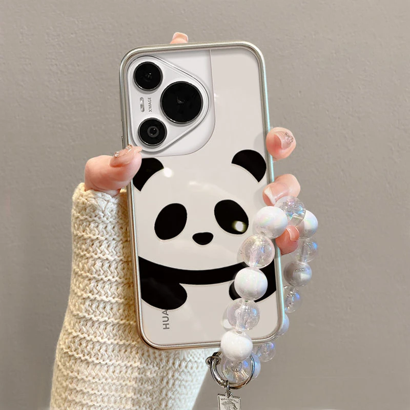 大熊猫华为pura70手机壳新款设计感HUAWEIpura70pro防摔硅胶可爱