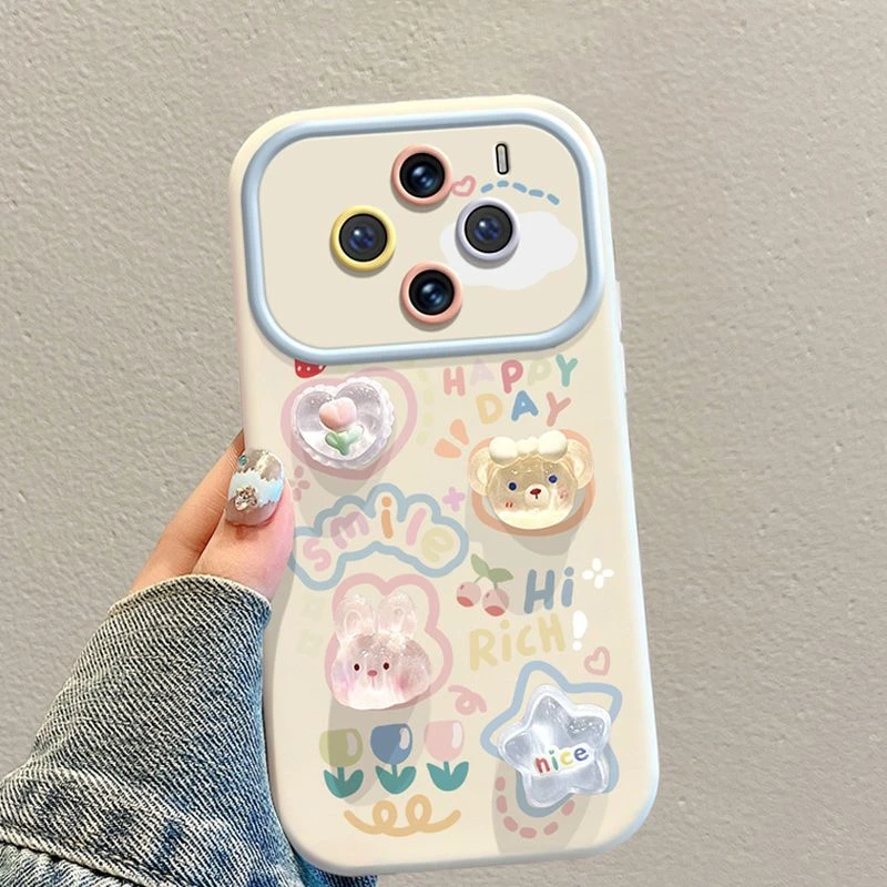 简笔画花朵适用于vivox100pro手机壳防摔高级感VIVOx90外壳80可爱