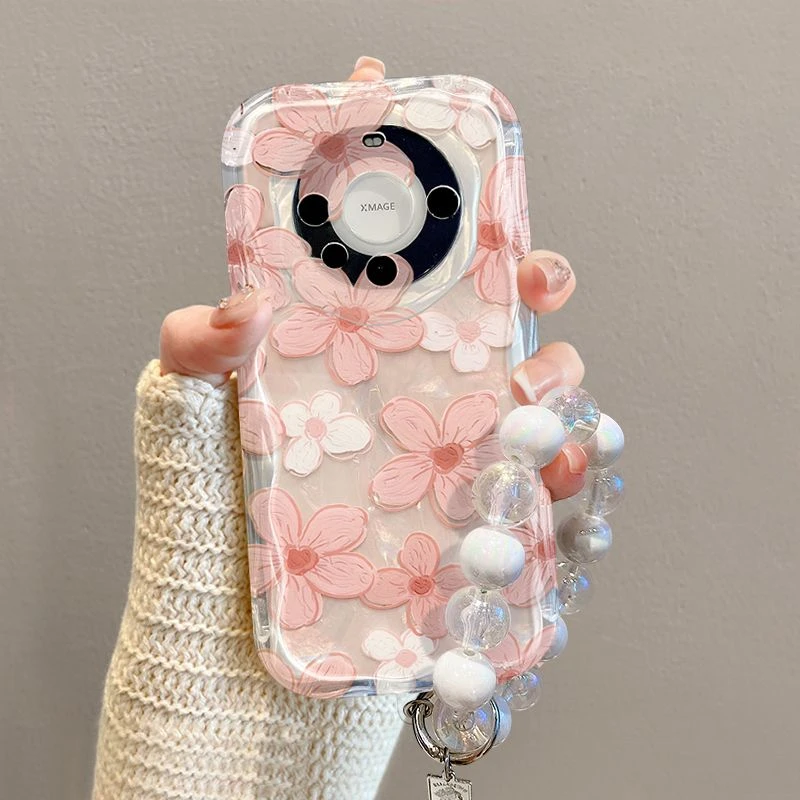 桃花朵朵华为mate60pro手机壳全包防摔HUAWEImate50高颜值小众