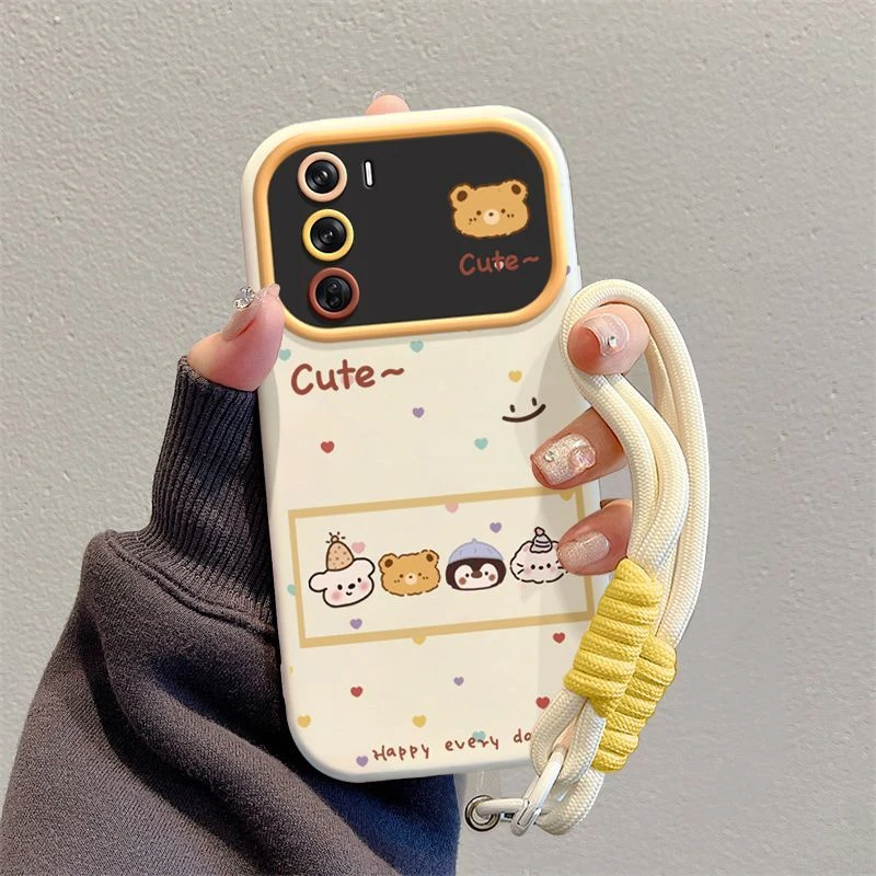 四只小动物适用于opporeno12手机壳全包防摔OPPOreno11pro带挂绳