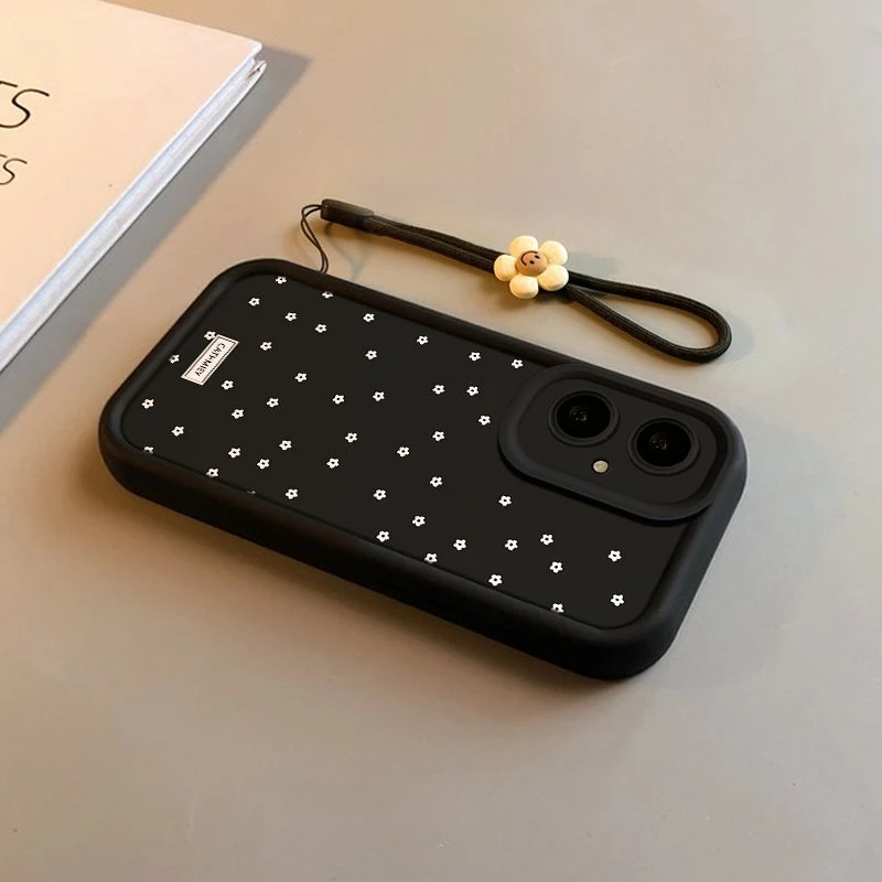 白色波点vivoy78手机壳硅胶防摔VIVOy78+简约y77新款76s带挂绳73s