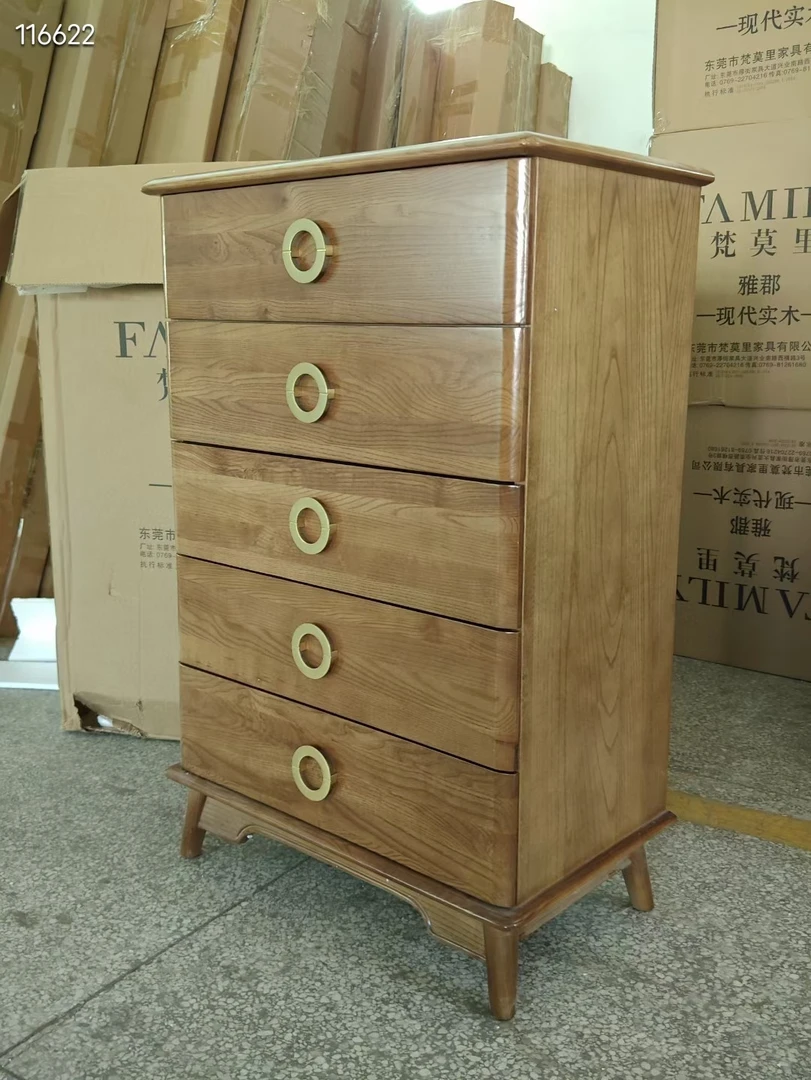 白腊木全实木五斗柜，尺寸720*420*1080.