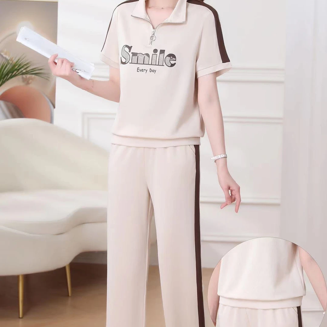 新款时尚运动休闲套装两件套(上衣加裤子)818-1