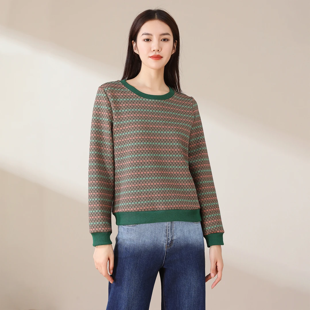 【秋季新款】韩版设计感小众气质百搭印花卫衣AQ2534 衣长52cm