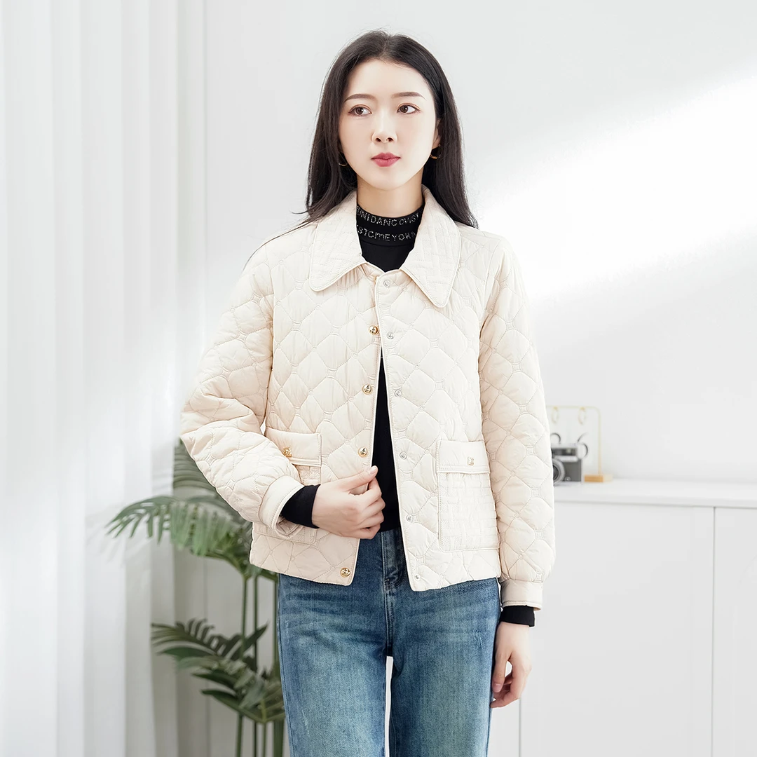 【秋冬新款】法式小香风菱形格翻领洋气气质时尚外套BQ4564衣长59