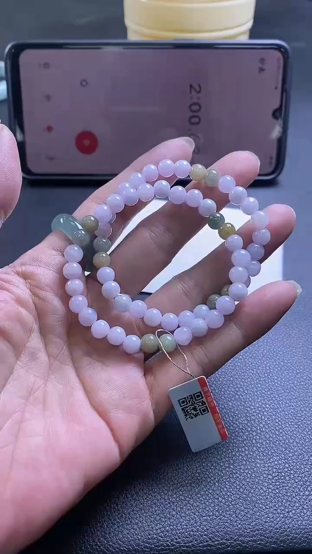 【闪购商品】翡翠粉手串未镶嵌发一件