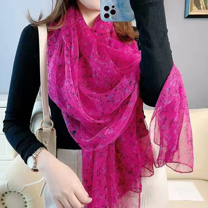 【工厂定制】130X180火龙果丝巾百搭保暖时尚披肩围巾春秋洋气夏季