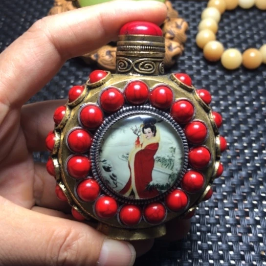 滴血莲花菩提手串吊坠