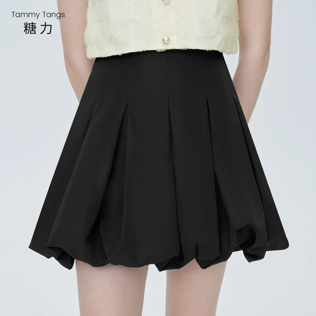 【老板娘夏天】糖力花苞裙百褶半身裙短裙