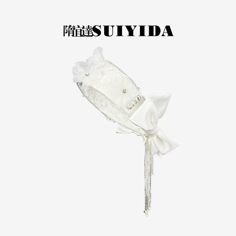 SUIYIDA/隋宜达 非金属布艺发饰 蝴蝶结钻链发箍发饰时尚2023新款