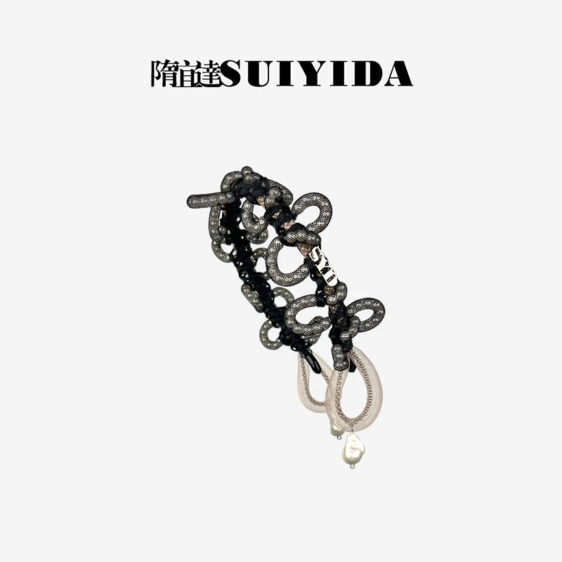 SUIYIDA/隋宜达网纱编织发箍纯手工女百搭时尚设计师款