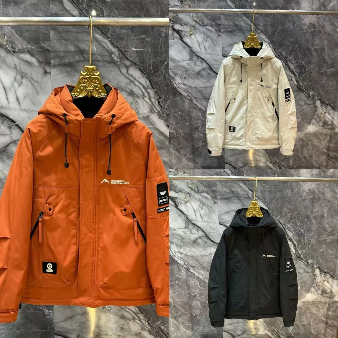 【GY】冬季新款加厚时尚潮流连帽羽绒服1201