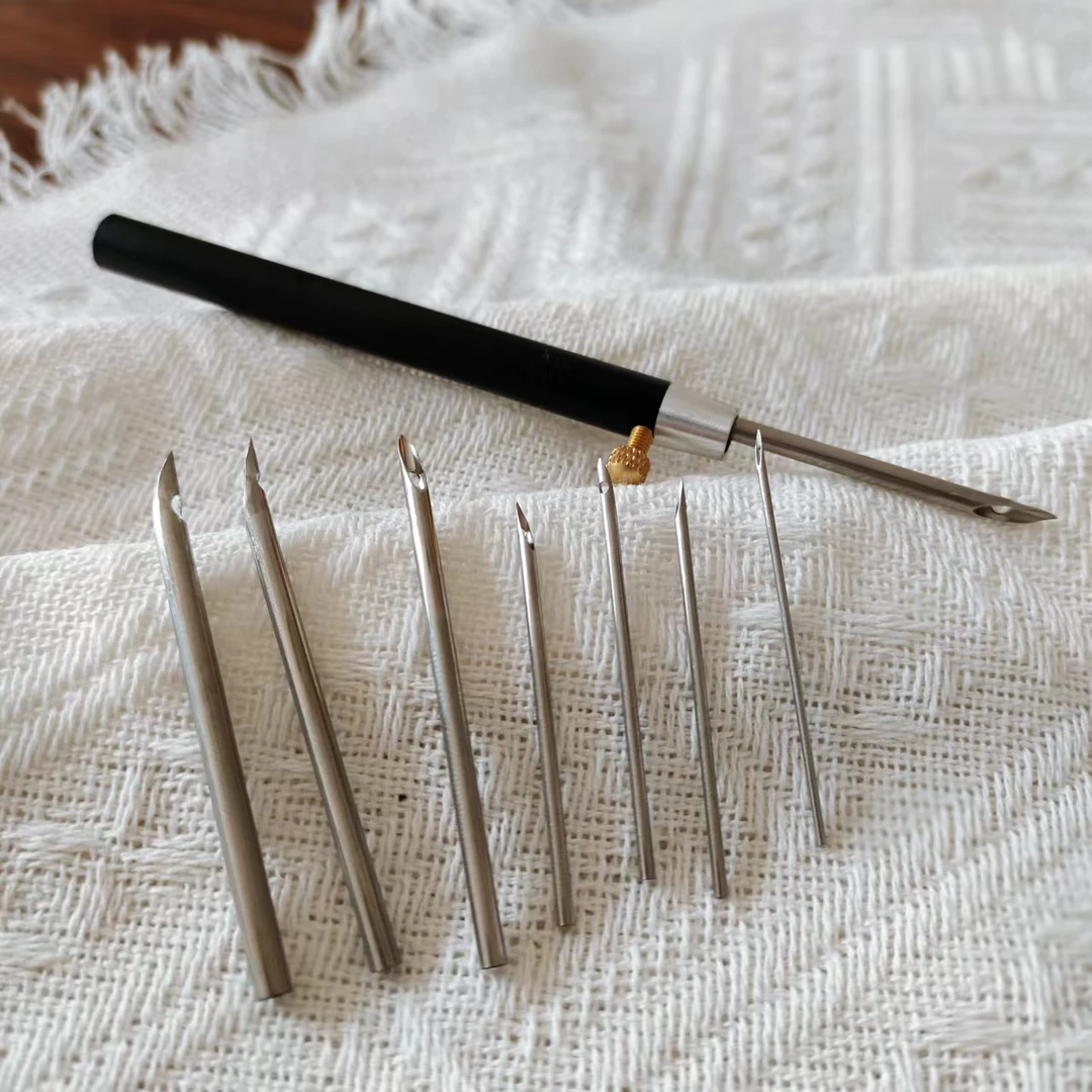 俄罗斯戳戳乐毛线戳戳绣戳针戳笔工具包刺绣diy材料手工掇剁花针