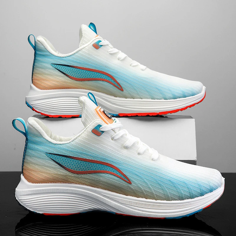 2024新款潮流情侣鞋舒适软底跑步鞋网面透气运动鞋时尚百搭休闲鞋