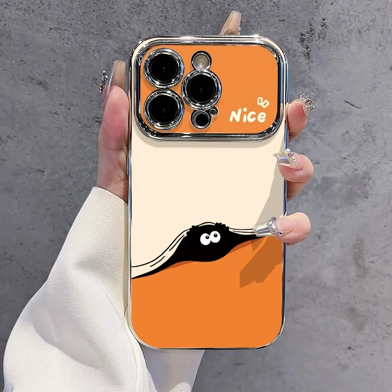 橙色煤球适用iPhone15promax华为小米苹果OPPOvivo手机壳14/13/12