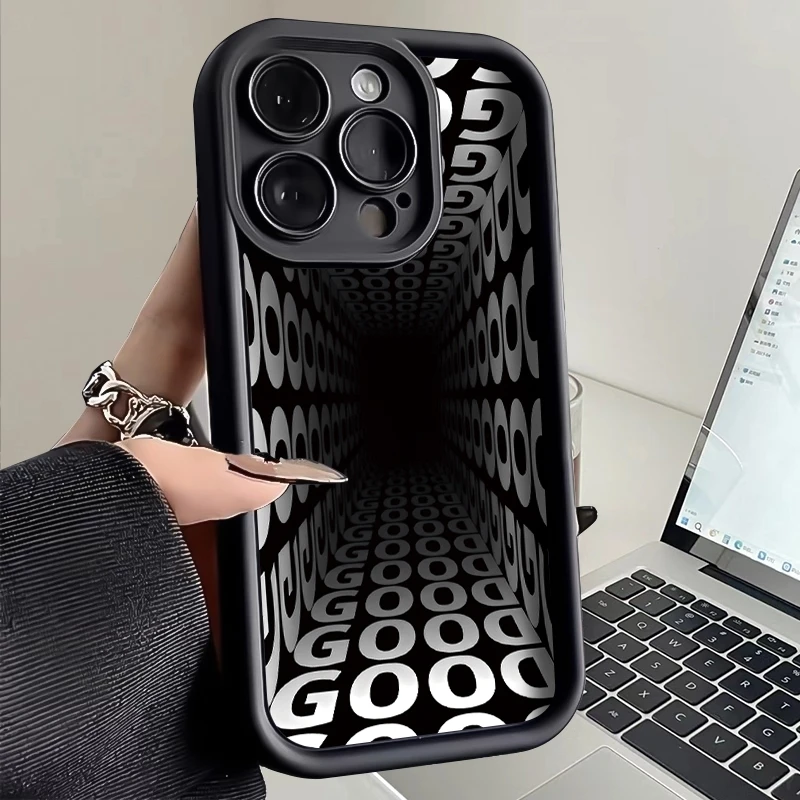 字母深渊适用华为OPPOvivo小米苹果iPhone16/15/14promax手机壳