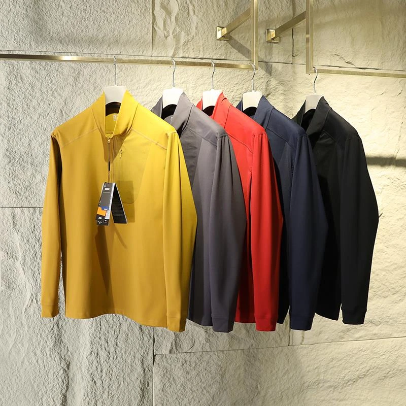 冬季户外茑家 男女半拉链立领打底抓绒衣运动休闲保暖长袖T-985