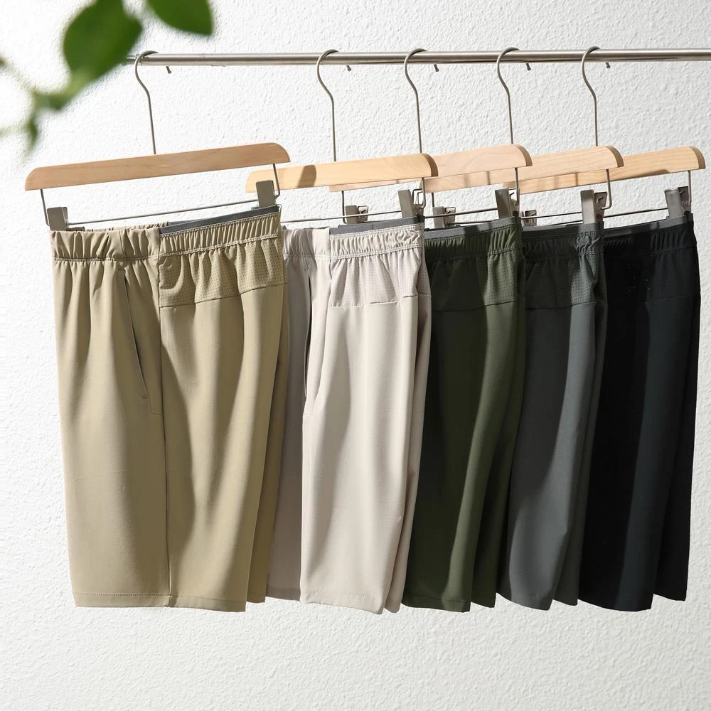 户外吸湿透气激光冲孔3D立体裁剪夏季男士机能运动五分短裤-5526