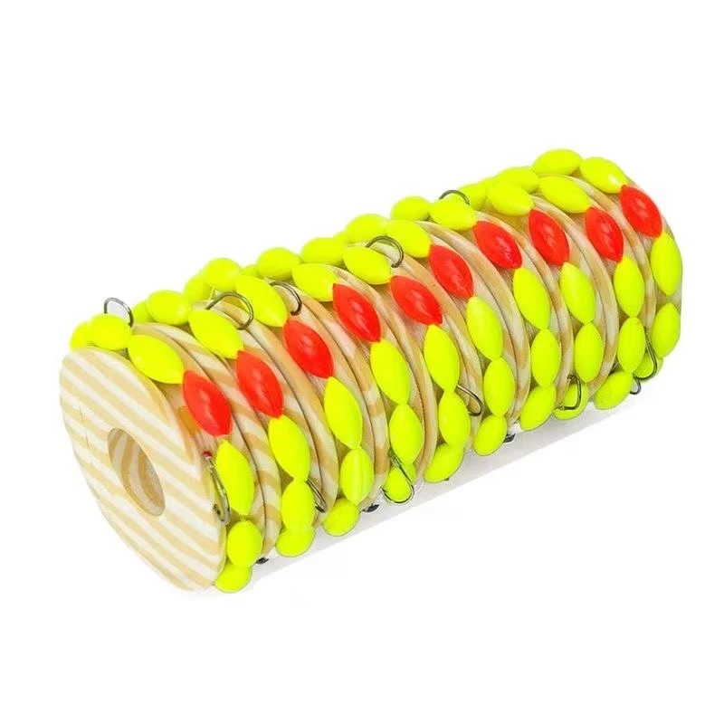 传统钓七星漂线组套装双钩钓鱼单钩鱼漂浮漂鱼钩鱼线线组成品红色