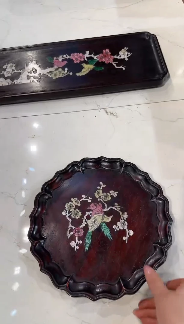 【闪购商品】贡木木艺喜鹊登梅圆盘88.88888888888